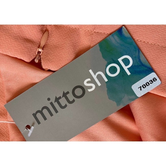 NWT Mittoshop Scallop Hem High Waisted Casual Shorts Size Large Women’s Peach - Picture 4 of 9